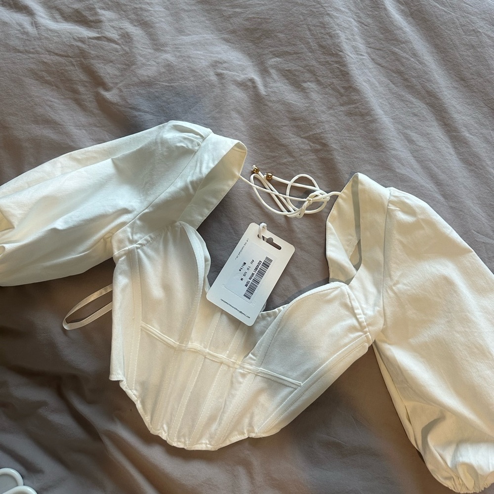 White corset top from a boutique